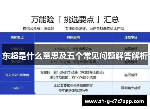 东超是什么意思及五个常见问题解答解析
