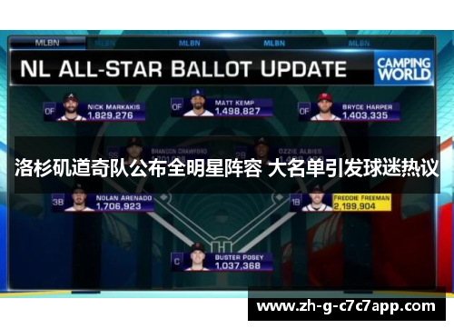 洛杉矶道奇队公布全明星阵容 大名单引发球迷热议